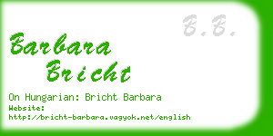 barbara bricht business card